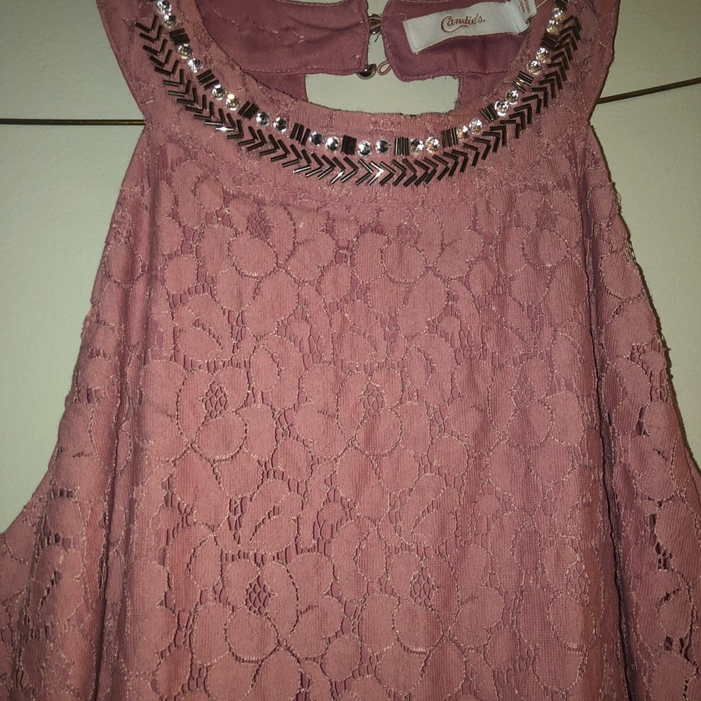 lace pink dress